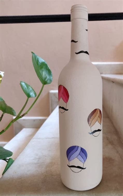 acrylic simple bottle painting designs